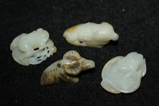 Four jade animals